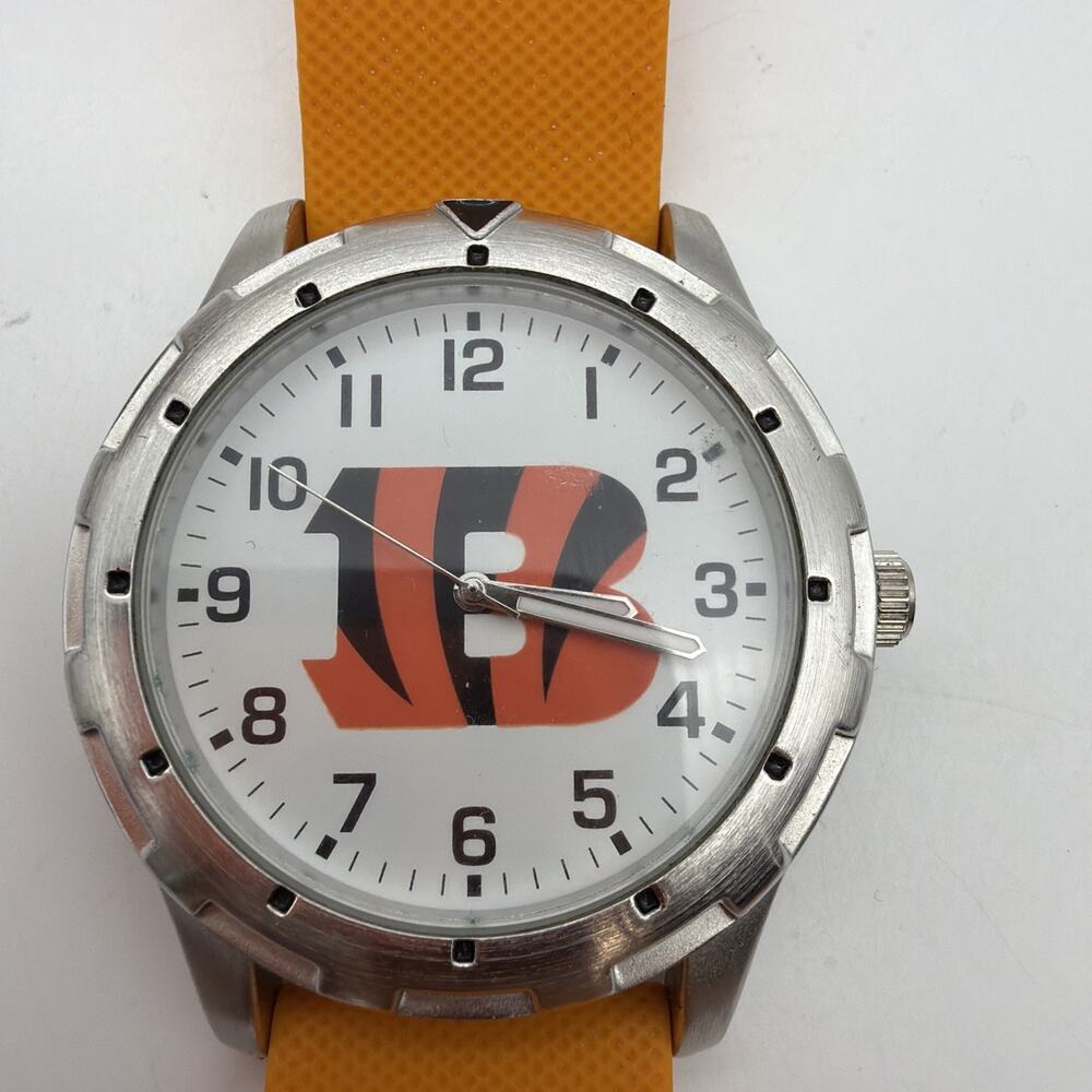 Cincinnati Bengals Game Time NFL Men's Watch New Battery Orange Strap